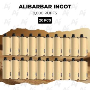 20 PCS – Alibarbar Ingot 9000 Puffs