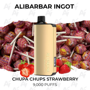 Alibarbar Ingot Chupa Chups Strawberry 9000 Puffs