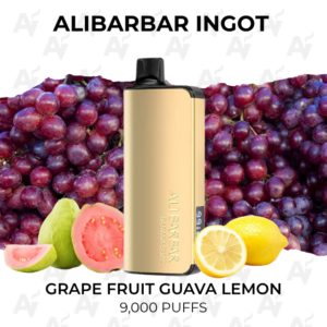 Alibarbar Ingot 9000 Puffs Grape Fruit Guava Lemon